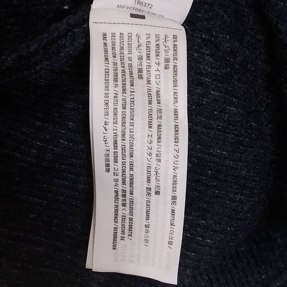 Abercrombie & Fitch Split Back Knit Sweater Size Medium in Dark Denim‎ Blue - Picture 10 of 10